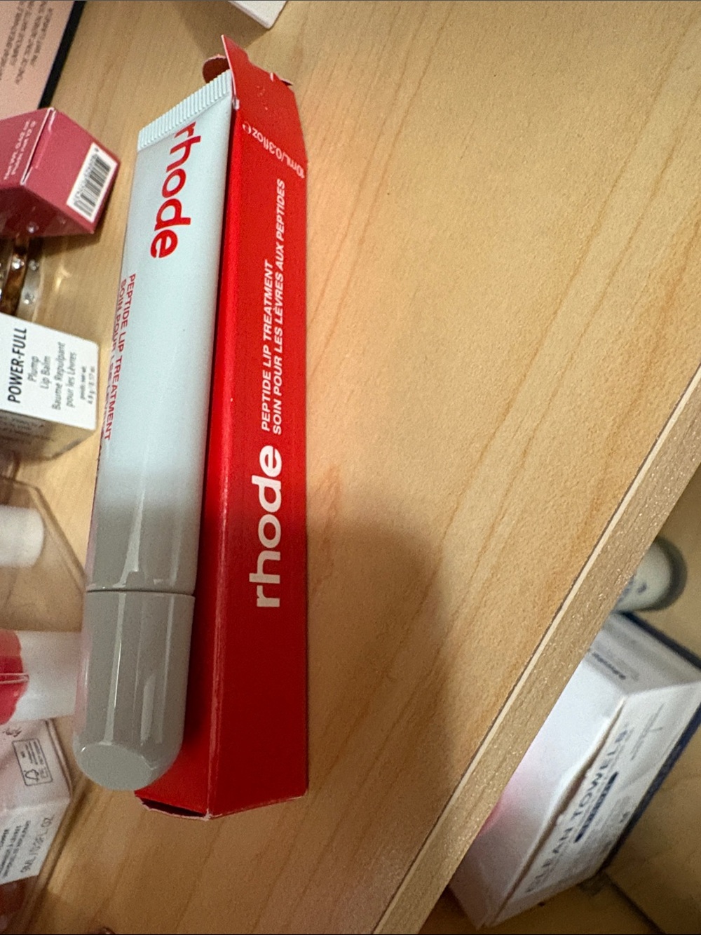RHODE Gray Lip Treatment Tube with Red Box
